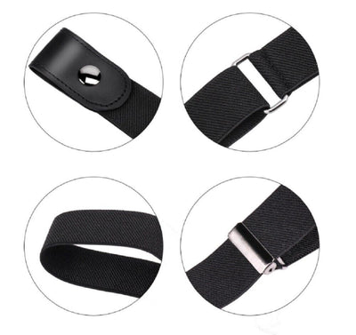 5 No-Buckle Elastic Waist Belt Set - Buckle-Free Comfort Stretch Belt for Unisex