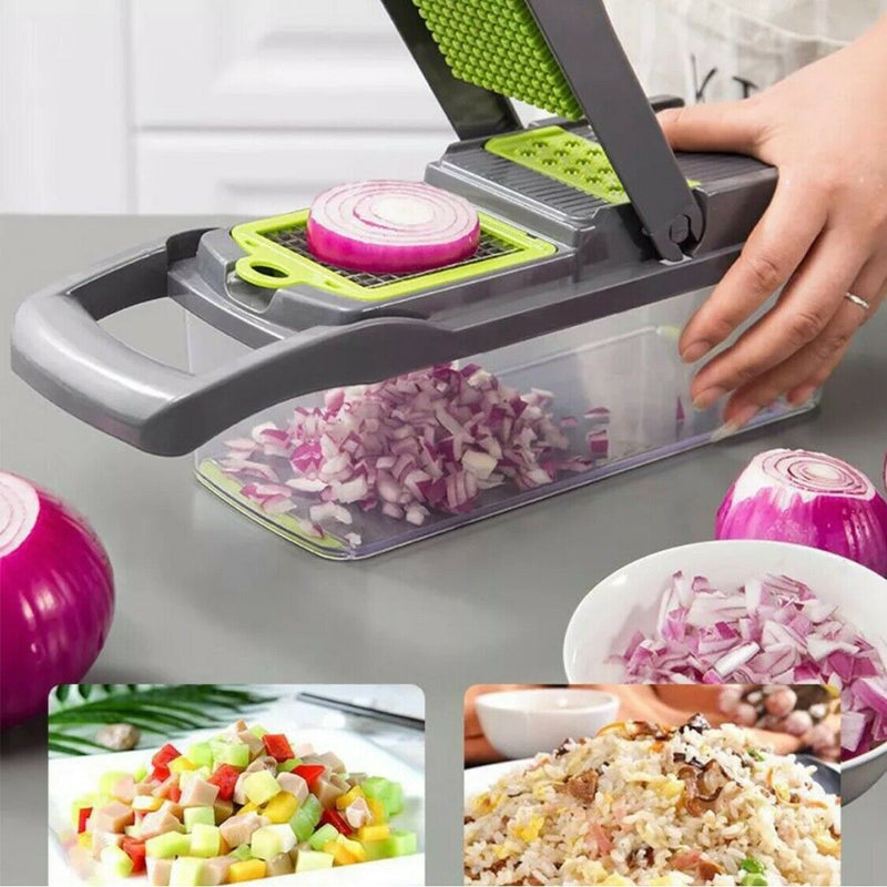 15-In-1 Vegetable Fruit Chopper Cutter Food Onion Veggie Dicer Slicer Kitchen US