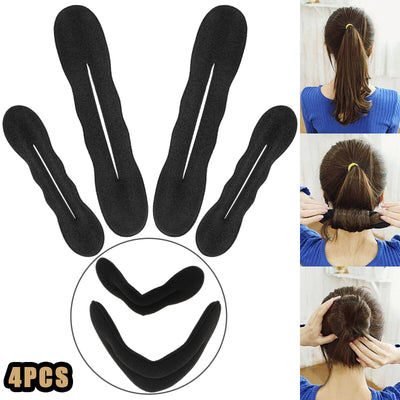 Hair Donut Bun Maker Magic Styling French Chignon Ballet Sock Updo DIY Tool 4PCS