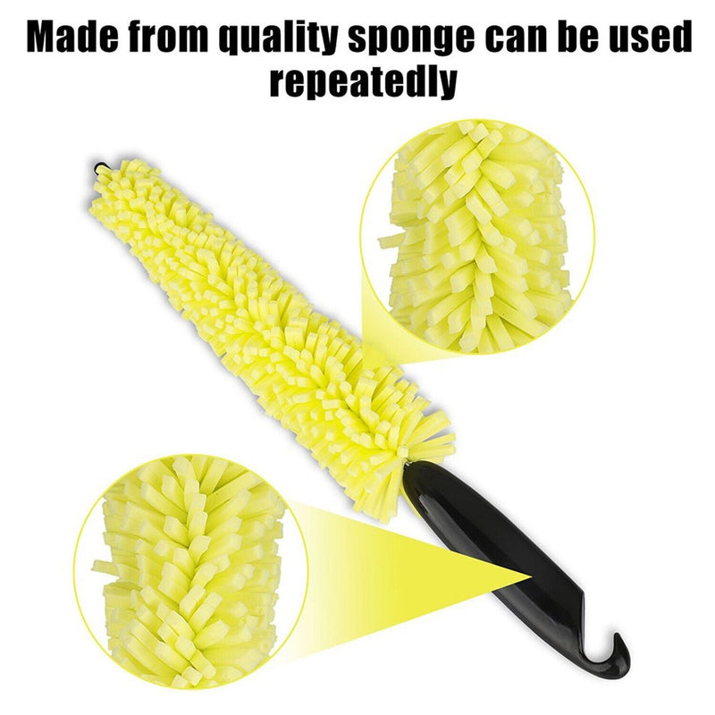 4 PCS Car Detailing Cleaning Brush Tire Rim Washing Scrub Wheel Cleaner Tool Kit