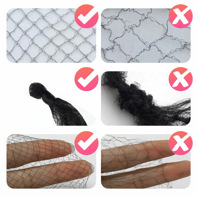 100X Invisible Black Hair Nets Elastic Edge Mesh Hairnet Stretch Cover Mesh Bun