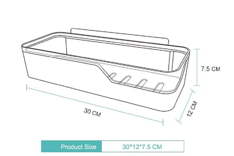 Wall-Mounted Corner Shower Caddy-Adhesive Bathroom Storage Organizer Shelf Rack