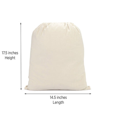 Canvas Drawstring Bag String Backpack Gym Mens Womens 2 Pack