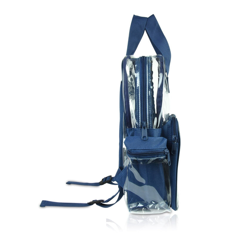 DALIX Clear Backpack School Pack See through Bag in Navy Blue FREE SHIPPING