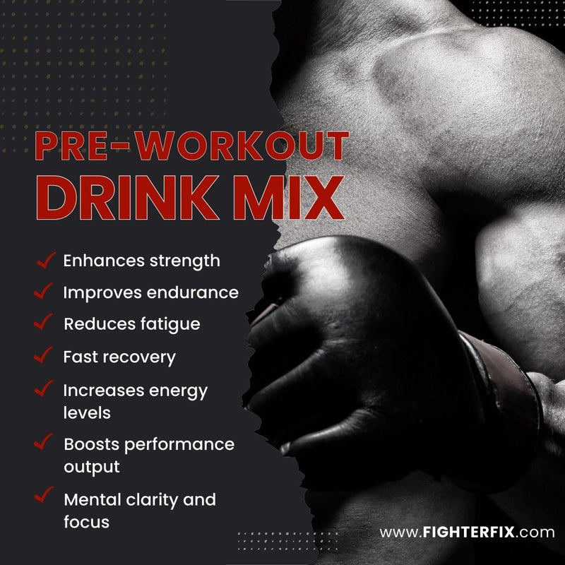 FighterFix Pre-Workout Supplement for Energy Focus Endurance Mixed Martial Arts