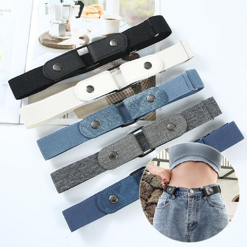 5 No-Buckle Elastic Waist Belt Set - Buckle-Free Comfort Stretch Belt for Unisex