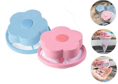 2 Piece Reusable Laundry Lint & Pet Hair Remover - Floating Mesh Bag Catcher