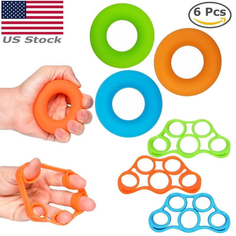 Finger Hand Exerciser Strengthener Wrist Forearm Grip Trainer Resistance Band