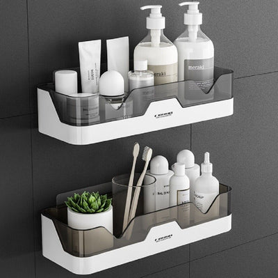 Wall-Mounted Corner Shower Caddy-Adhesive Bathroom Storage Organizer Shelf Rack