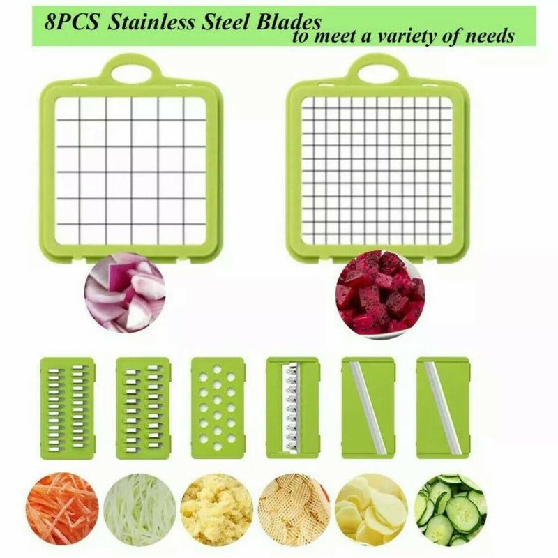 15-In-1 Vegetable Fruit Chopper Cutter Food Onion Veggie Dicer Slicer Kitchen US