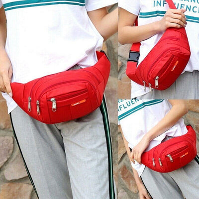 Men Women Fanny Pack Belt Waist Bag Cross Body Sling Shoulder Travel Sport Pouch