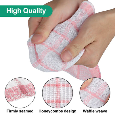 12 Pcs Kitchen Dish Cloths Cotton Super Cleaning Absorbency Towel Washing Rags