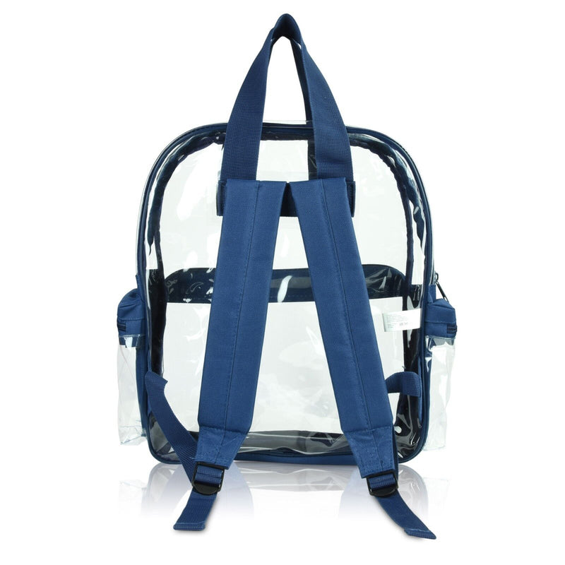 DALIX Clear Backpack School Pack See through Bag in Navy Blue FREE SHIPPING