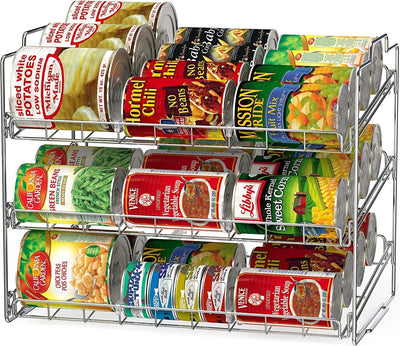 Kitchen Can Rack Organizer Stackable Can Organizer Holds up to 36 Cans for Shelf