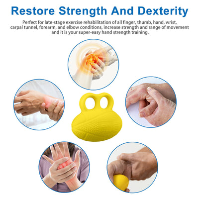 Finger Exerciser Ball Hand Wrist Strengthen Grip Therapy Relief Squeeze Trainer