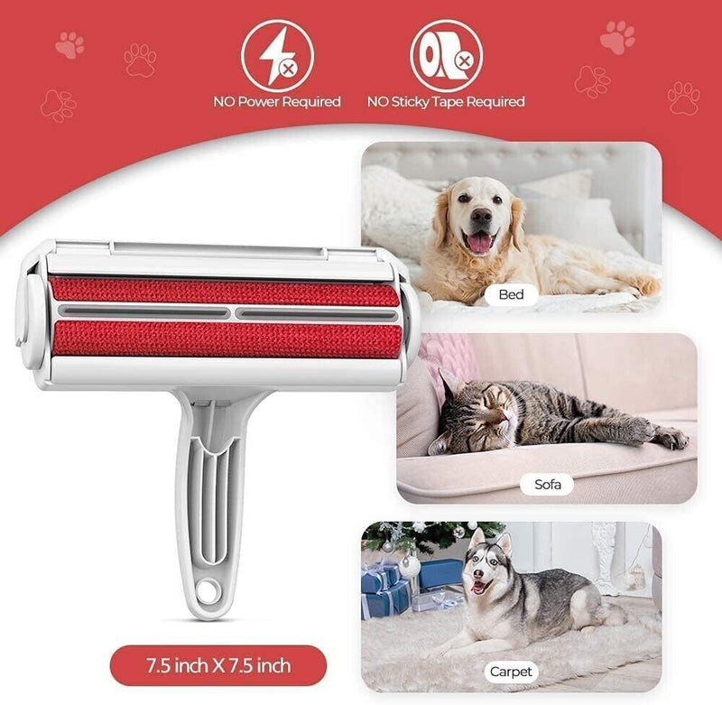 Reusable Dog Cat Pet Hair Remover Roller for Furniture, Couch, Carpet, Car Seat