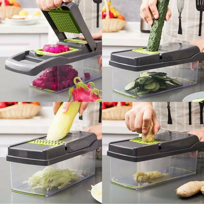 15-In-1 Vegetable Fruit Chopper Cutter Food Onion Veggie Dicer Slicer Kitchen US