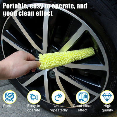 4 PCS Car Detailing Cleaning Brush Tire Rim Washing Scrub Wheel Cleaner Tool Kit