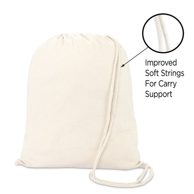 Canvas Drawstring Bag String Backpack Gym Mens Womens 2 Pack