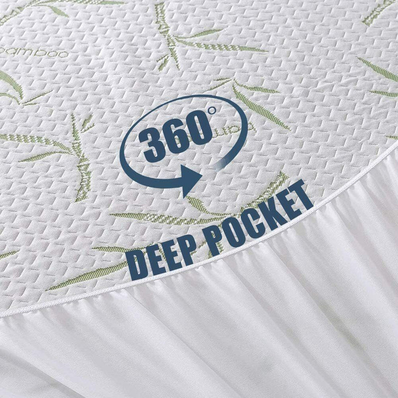 Bamboo Mattress Protector Hypoallergenic & Breathable Waterproof Mattress Cover