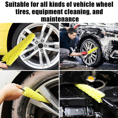 4 PCS Car Detailing Cleaning Brush Tire Rim Washing Scrub Wheel Cleaner Tool Kit