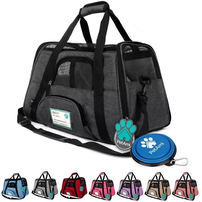 Pet Dog Cat Carrier Bag Soft Sided Comfort Travel Tote Case Airline Approved US