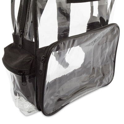 TRANSPARENT CLEAR BACKPACK SECURITY SCHOOL BAG PVC TSA COMPLIANT TRAVEL