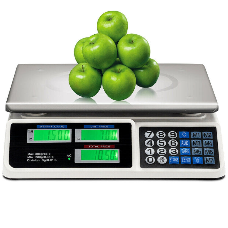 66 lbs Digital Weight Food Count Scale Commercial Kitchen Scale