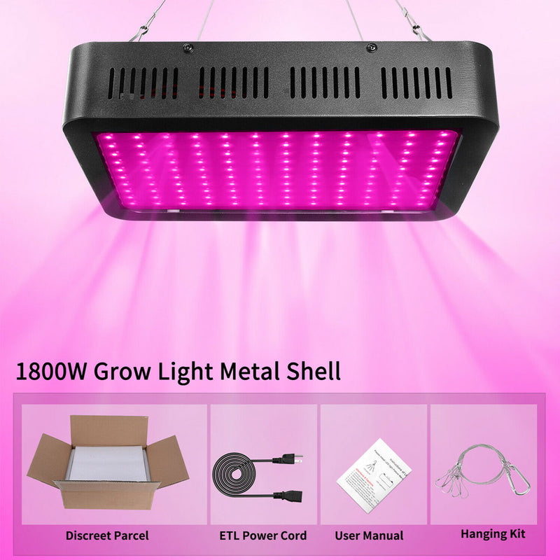 LED Grow Light 3000W 2000W 1800W 1500W 1000W Full Spectrum Veg Flower Hydroponic