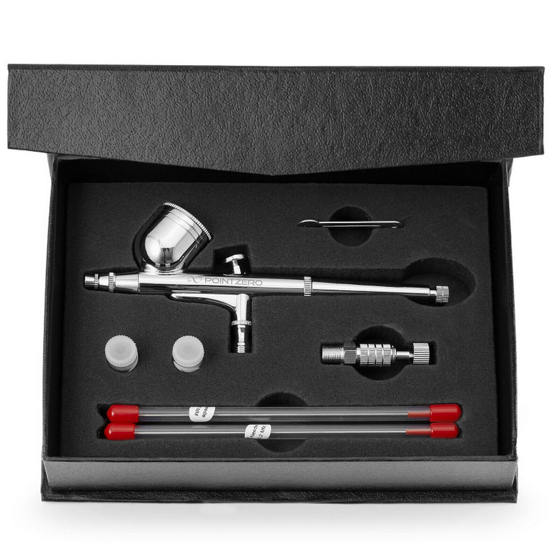 Dual Action Airbrush Kit with 3 Tips Airbrush Set for Spray Painting