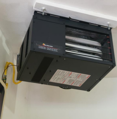 Natural Gas Garage Heater, Ceiling Workshop Unit Heater LP Conversion Kit 50,000 BTU