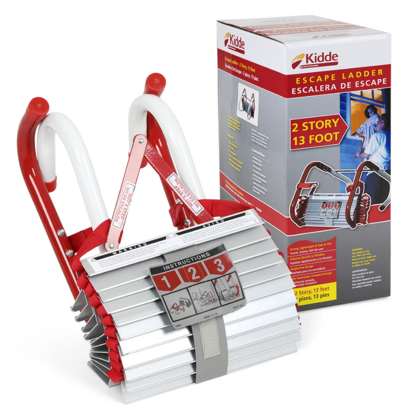 2-Story Fire Escape Ladder with Anti-Slip Rungs
