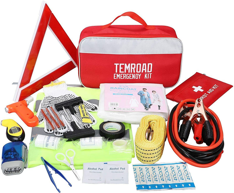 Car Emergency Kit Set, Car Vehicle Safety Survival Kit Tool Bag